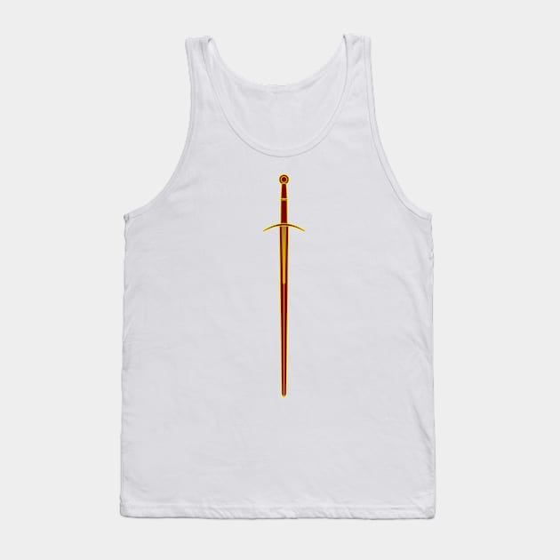 One-and-a-half sword / Bastard sword (garnet) Tank Top by PabloDeChenez